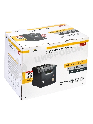 Стабилизатор напряжения IEK Expand 12кВА однофазный черный (IVS21-1-012-11)