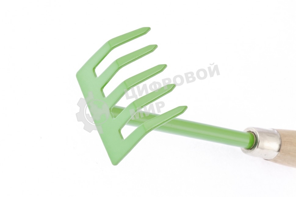 Грабли 5-зубые Palisad, 90х330 мм, стальные, деревянная рукоятка