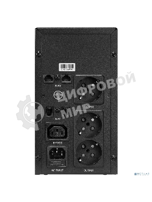 Источник бесперебойного питания CROWN 800VA/450W, металл, 1x12V/9AH, розетки 3*EURO+1*IEC bybass, трансформатор AVR 145-280V, LCD дисплей, съемный кабель 1.2м, фильтр телефонной и ethernet линии RJ11/45, защита батареи, от перегрузки, от КЗ