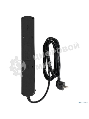 Сетевой фильтр Ippon BK-6-EU-3-10-B 3 м, 6 розеток, черный, коробка