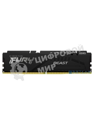 Оперативная память Kingston Fury Beast, DDR5, 64GB (2x32GB), 5600 MHz, CL40, с радиатором, чёрный
