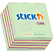 Блок самоклеящийся бумажный Stick`n 21341 76x76 мм, 400 листов, 70 г/м2, неон+пастель, 3 цвета в упаковке