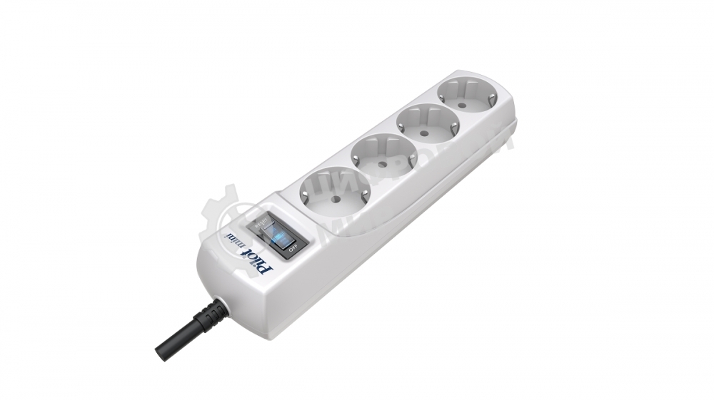 Сетевой фильтр Pilot mini 3 м, 4 розетки, белый, коробка