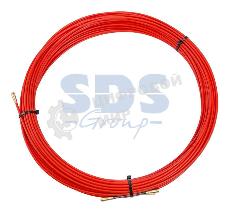 Протяжка кабельная Rexant (мини УЗК в бухте), стеклопруток, d=3,5 мм, 25 м, красная