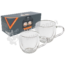 Набор из 2 чашек AROMA (2*150 мл) с двойными стенками (боросиликатное стекло)