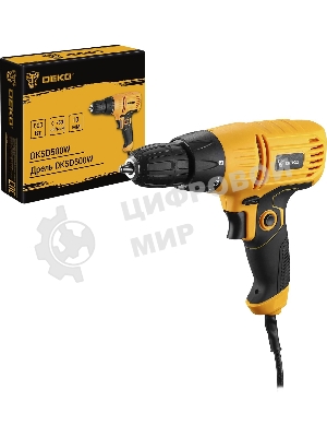 Дрель-шуруповерт Deko DKSD500W, 500 Вт, 28 Нм, щеточный