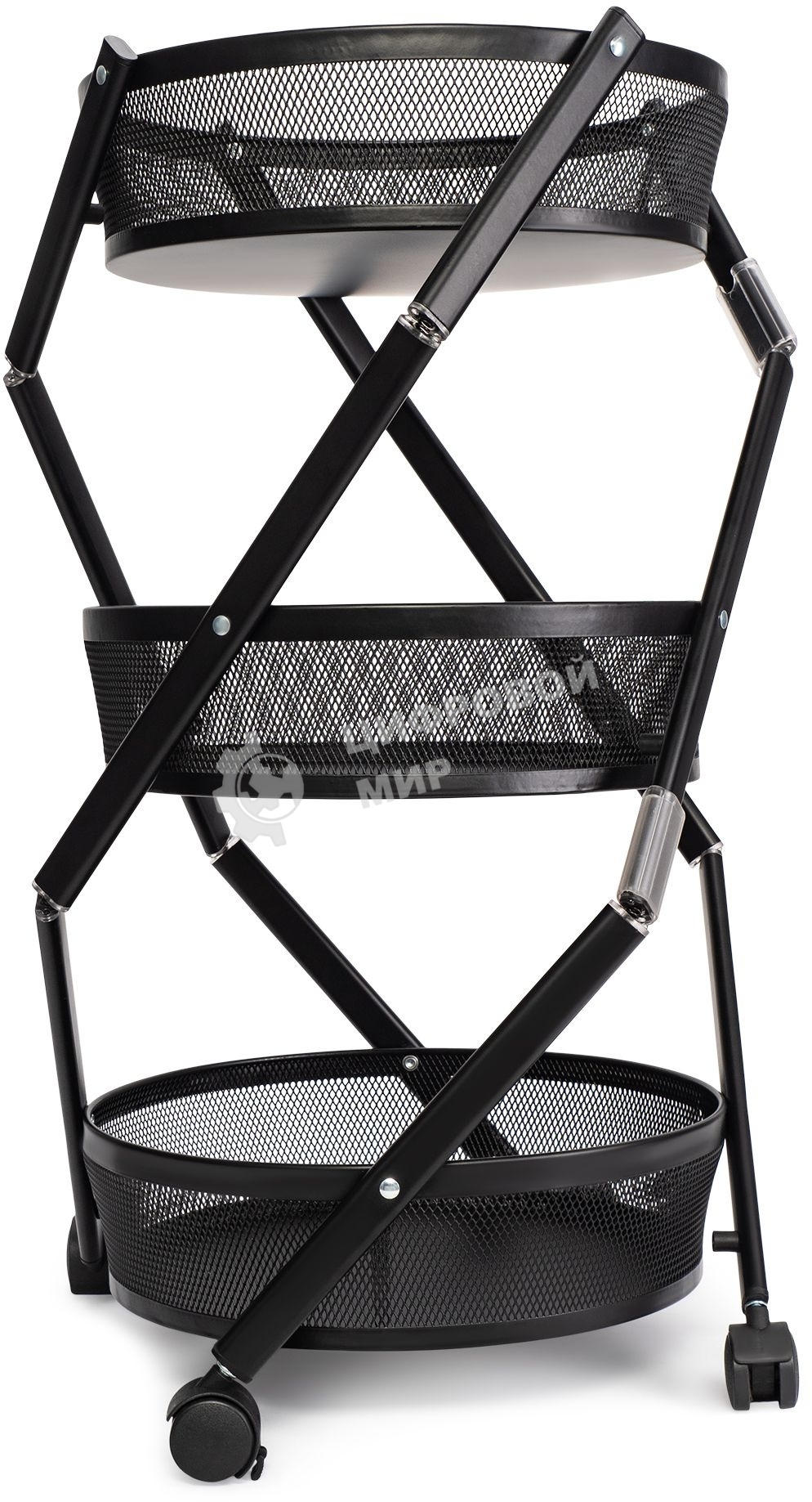 Этажерка Domfy DHC-FC30862 34.2x34.2x83.6 см, d=34.2 см черный