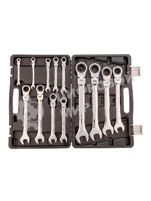 Набор ключей комбинированных Matrix, трещоточных шарнирных 13шт.