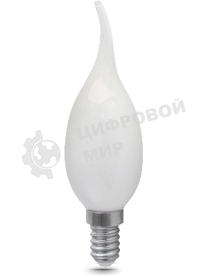 Лампа светодиодная филаментная Gauss Filament 5Вт цок.: E14 свеча 220B св. свеч. бел. теп. (упак.: 10 шт)