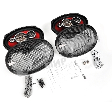 Колонки автомобильные Ural DDB AS-D6941 250Вт 15x23см (6x9дюйм) (ком.:2кол.) коаксиальные четырехполосные