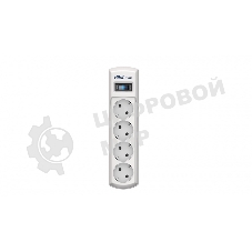 Сетевой фильтр Pilot mini 3 м, 4 розетки, белый, коробка