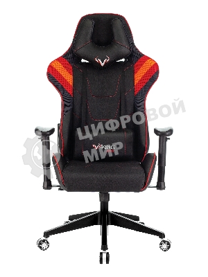 Кресло игровое Бюрократ VIKING 4 AERO RED две подушки черный/красный искусст.кожа/ткань