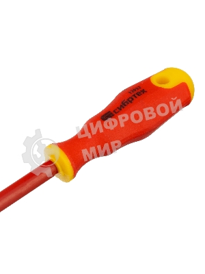 Отвертка Сибртех диэлектрическая sl4х100мм crv до 1000в двухкомпонентная рукоятка