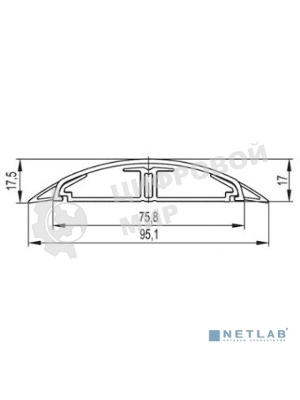 Кабель-канал напольный 75х17 L2000 пластик CSP-F G сер. ДКС 01332