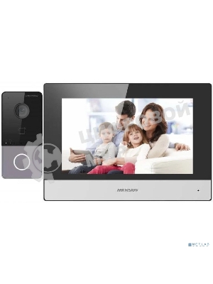 Комплект домофона Hikvision DS-KIS603-P(C) серебристый