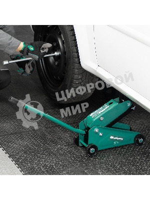 Домкрат гидравлический подкатной Сибртех 2,5 т, 148-387 мм