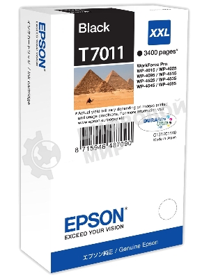 Картридж струйный Epson C13T70114010 WP 4000/4500 Series Ink XXL Cartridge Black 3.4k