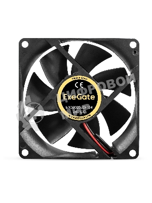 Вентилятор для корпуса ExeGate EX08025S2P-24 черный, 80 мм, 2800 об/мин, 28 дБ, 2 pin
