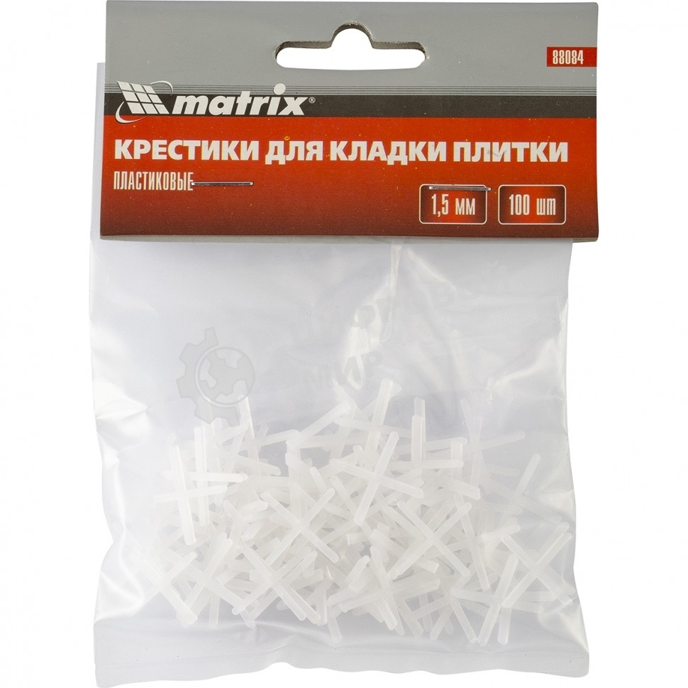 Крестики Matrix, 1,5 мм, для кладки плитки, 100 шт.