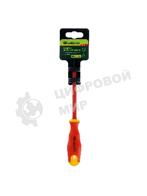 Отвертка Сибртех диэлектрическая sl4х100мм crv до 1000в двухкомпонентная рукоятка
