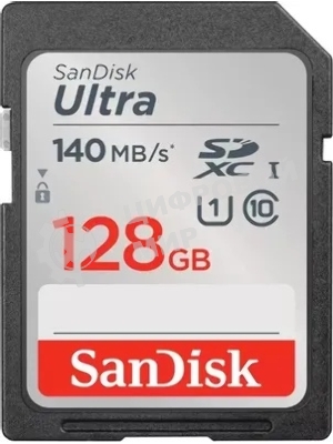 Флеш карта SD 128Gb SanDisk SDXC Class 10 UHS-I Ultra 140Mb/s