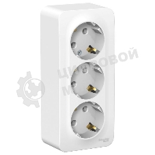 Розетка 3-м ОП Blanca 16А 250В без шторок с заземл. изол. пласт. бел. SchE BLNRA010311