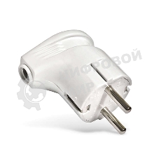 Вилка электрич. с заземл. угл. бел. 16А 250В (еврослот) UNIVersal А105