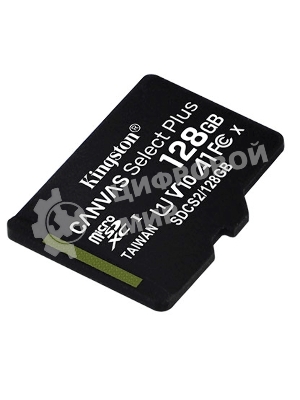 Флеш карта Kingston 128Gb micSDXC Canvas Select Plus 100R A1 C10 Single Pack w/o ADP EAN: 740617299076