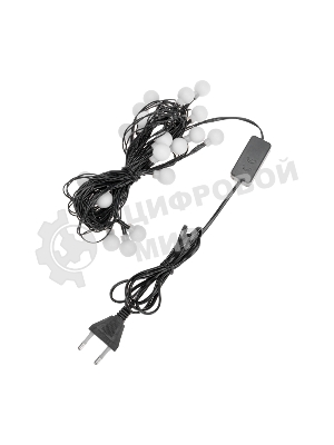 Гирлянда светодиодная Neon-night Шарики 5м, 20 LED, IP20, зеленый провод, свечение мульти (RG/RB), мигание, 230В