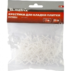 Крестики Matrix, 1,5 мм, для кладки плитки, 200 шт.