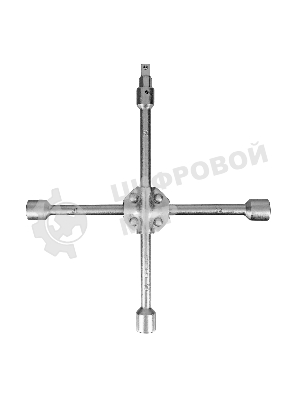 Ключ-крест баллонный Stels 17 х 19 х 21 х 22 х 1/2, усиленный, с переходником на 1/2