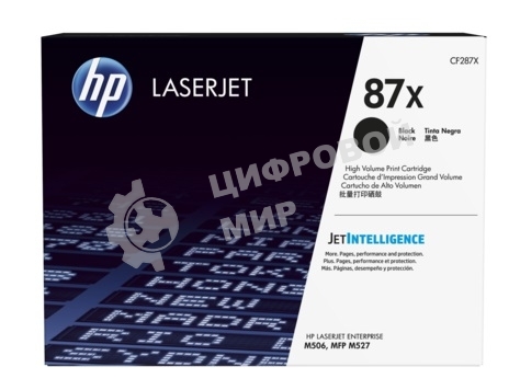 Тонер Картридж HP 87X CF287X черный для HP LJ Ent M506/M527 (18000стр.)