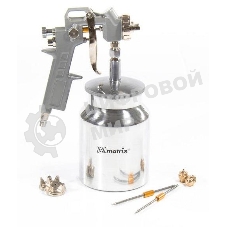 Краскопульт пневматический Matrix с нижним бачком v=10k + сопладиаметром 1.2 1.5 и 1.8мм