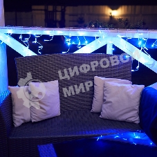 Гирлянда Neon-night Айсикл (бахрома) светодиодный, 2,4 х 0,6 м, прозрачный провод, 230 В, диоды синие, 88 LED