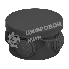 Коробка распаячная КМР-040-038 с крышкой 65х40 4 мембранных ввода IP54 черный EKF plc-kmr-040-038-b