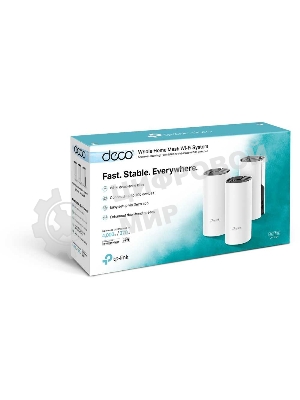 Бесшовный Mesh роутер TP-Link Deco M4 (DECO M4(3-PACK)) AC1200 10/100/1000BASE-TX (упак.:3шт)