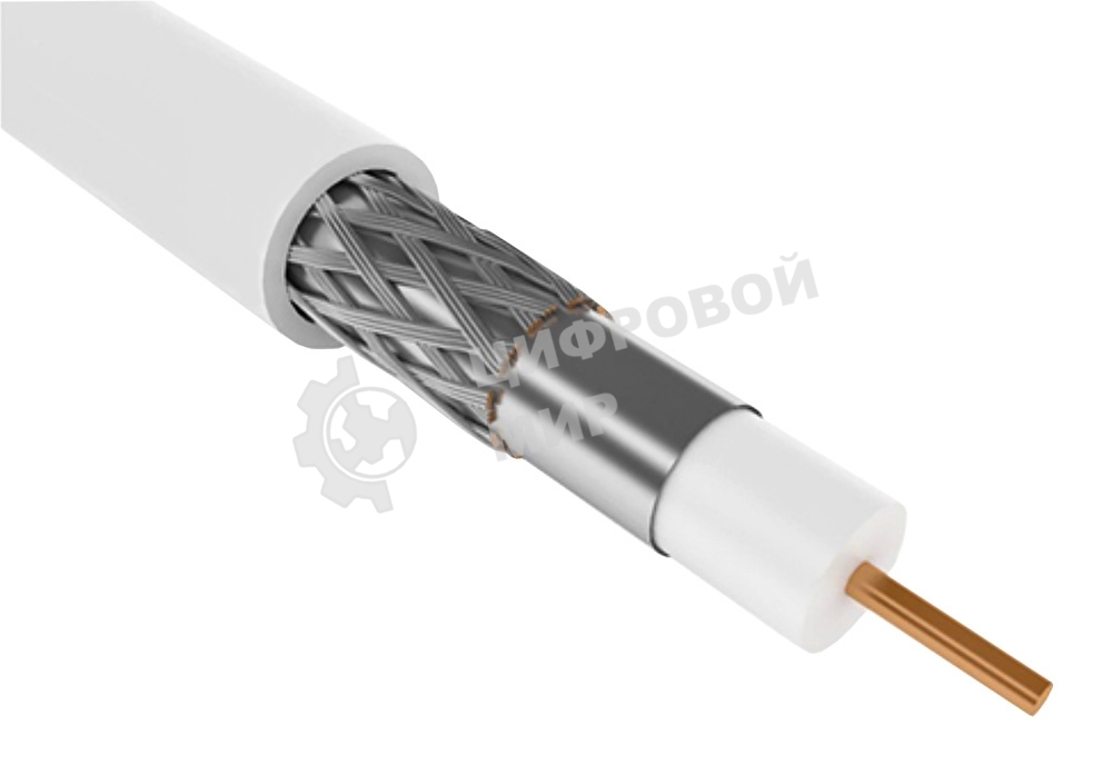 Кабель коаксиальный ITK CC1-R6F1-111-300-G RG-6 F/UTP общий экран 75Om PVC внутренний 300м белый