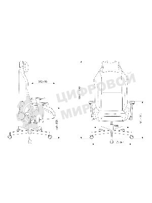 Кресло Knight N1 Fabric синий, ткань, 120 кг, механизм качания