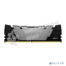 Оперативная память Kingston Fury Renegade, DDR4, 16GB (1x16GB), 3200MHz, CL16, DIMM, с радиатором, серый/черный