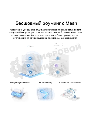 Бесшовный Mesh роутер Mercusys Halo H60X(2-pack) AX1500 10/100/1000BASE-TX белый (упак.:2шт)