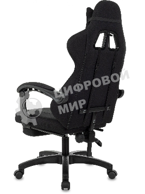 Кресло Zombie Weaver черный, ткань, подголовник, подставка для ног