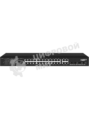 Коммутатор PoE управляемый L2 Gigabit Ethernet на 24 RJ45 PoE + 4 x GE Combo Uplink порта. Порты: 24 x GE (10/100/1000 Base-T) с поддержкой PoE (IEEE 802.3af/at), 4 x GE Combo Uplink (RJ45 + SFP). Соответствует стандартам PoE IEEE 802.3af/at. Автоматическое определение и режим антизависания PoE устройств. Мощность PoE на порт - до 30W. Суммарная мощность PoE до 400W. Поддержка режима CCTV: Увеличение расстояния передачи данных и питания до 250м. Встроенная грозозащита 3kV на порт. Питание: AC10