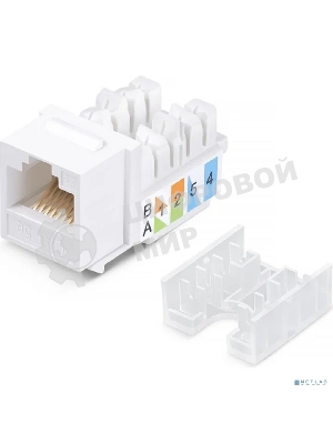 Модуль универсальный Cabeus, keystone, 1хRJ45(8P8C), 90°, кат. 5е, неэкр., белый