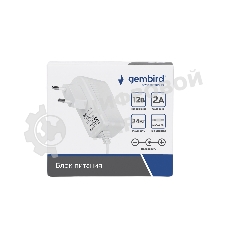 Блок питания Gembird NPA-AC42, 12В/2А, 24Вт, 1 штекер 5.5х2.5мм, белый