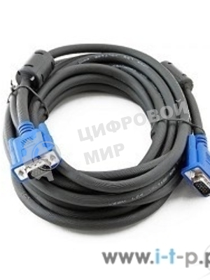 Кабель для монитора VGA (M) -) VGA (M), 1,5 м, TV-COM (QCG341AD-1.8M), ферритовые кольца