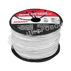 Провод ПГВА Rexant 1х0.50 мм², белый, бухта 100 м