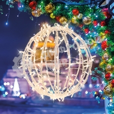 Шар светодиодный Neon-night 230V, диаметр 120 см, 600 светодиодов,эффект мерцания, цвет теплый белый