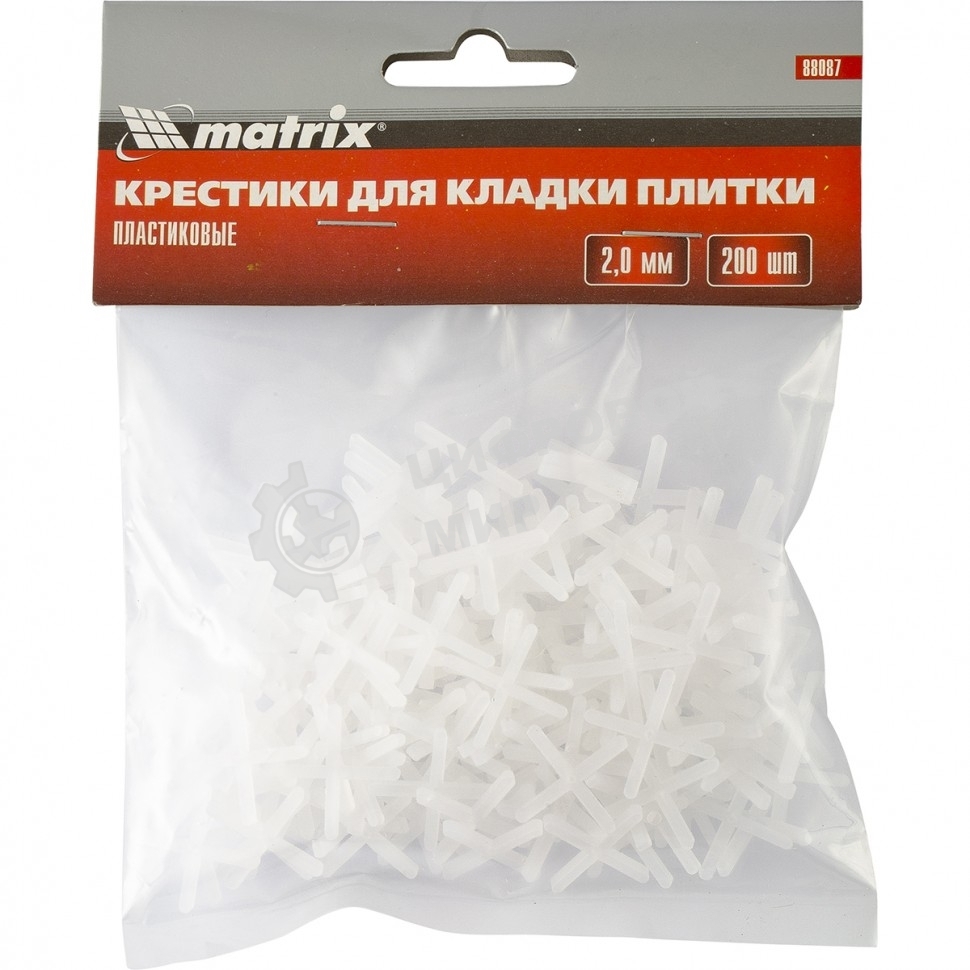 Крестики Matrix, 2,0 мм, для кладки плитки, 200 шт.
