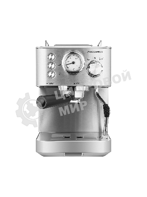 Кофеварка рожковая Maunfeld MF-721S PRO нержавеющая сталь, исп. кофе - молотый/чалды, 1.5 л, 1140 Вт, 15 бар