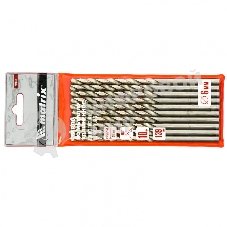 Сверло по металлу Matrix, 6,0 х 139 мм, полированное, удл., HSS, 10 шт. цил. хв.